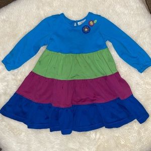 Hanna Andersson Long Sleeved Twirl Dress Size 90cm